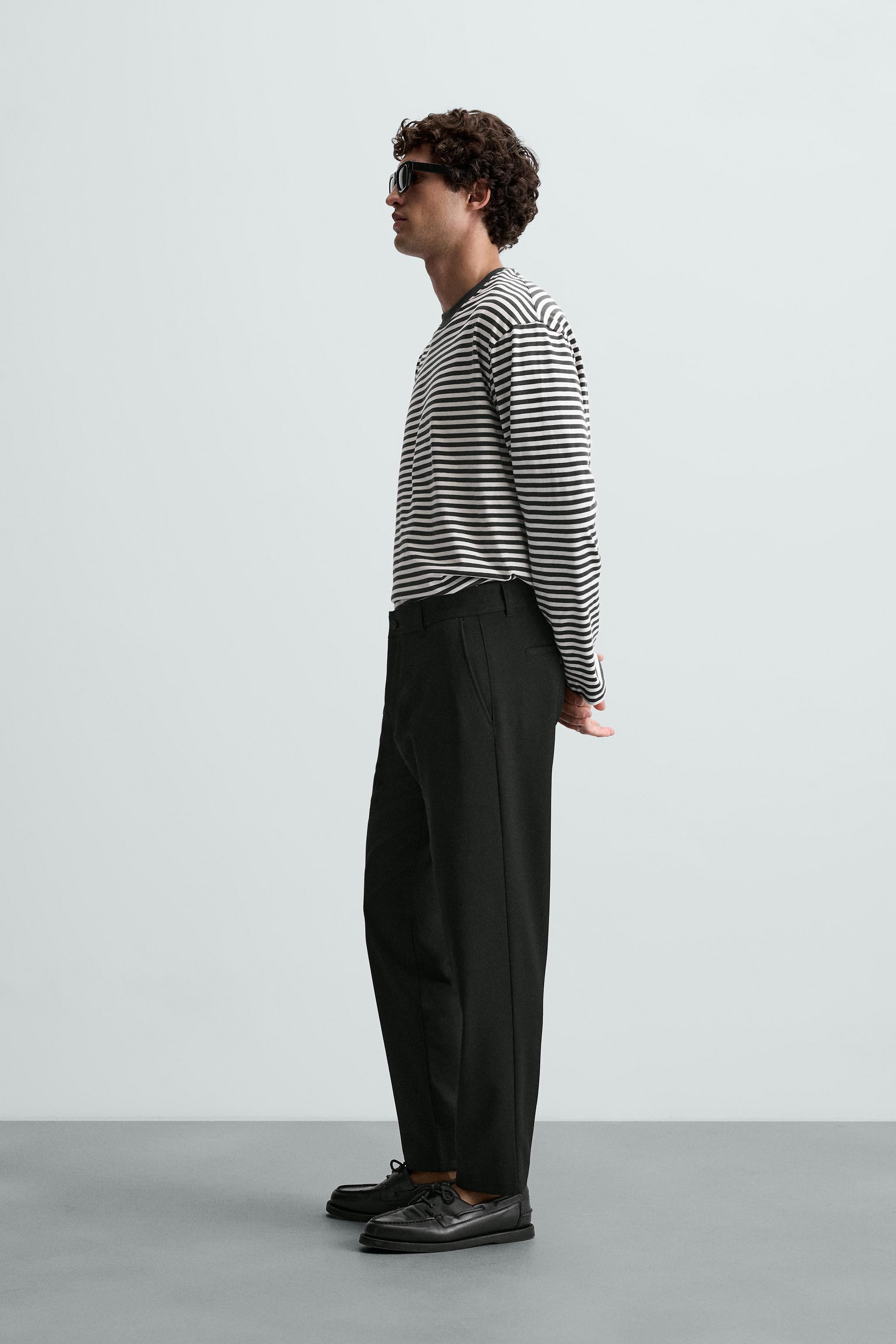 TEXTURED STRETCH PANTS